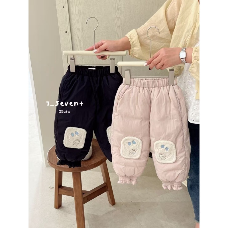 7Seven·25冬~女童毛毛贴布羽绒裤7405