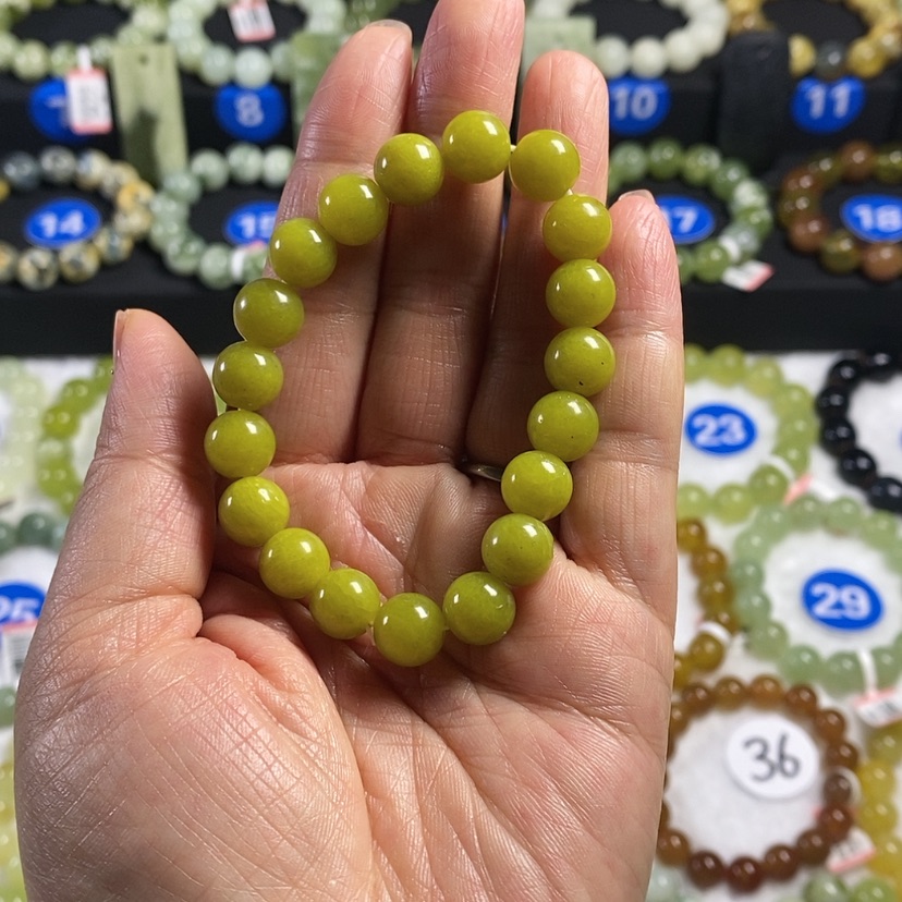 【闪购商品】蛇纹石玉手链未镶嵌