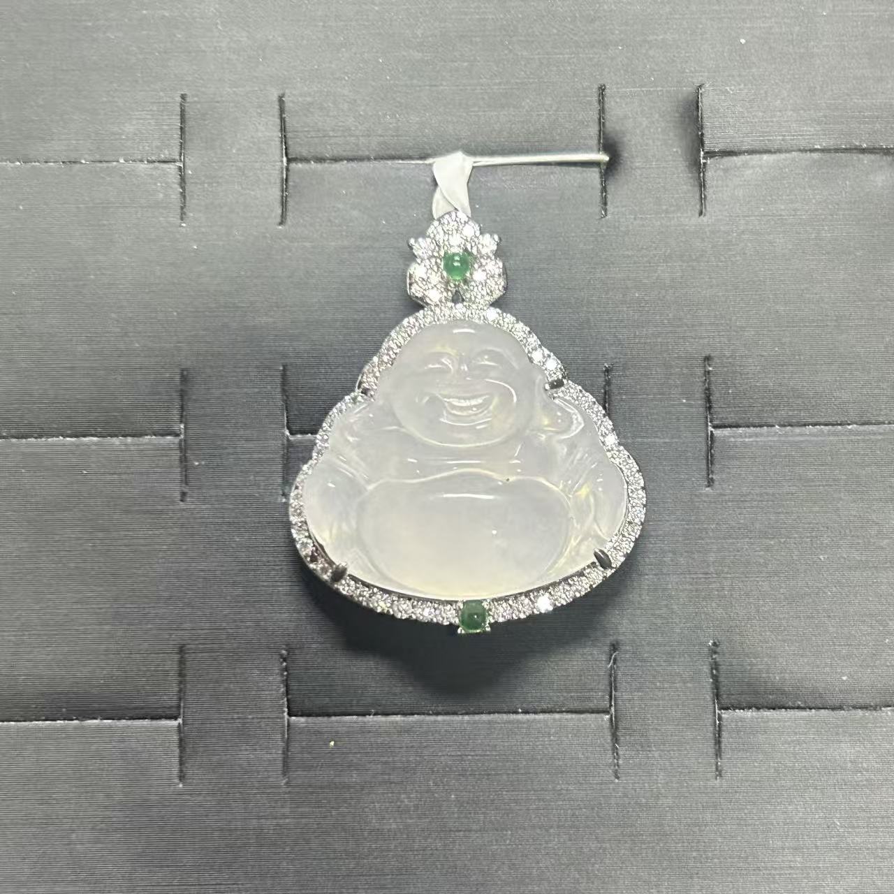 手链 白翠色佛公吊坠饰品