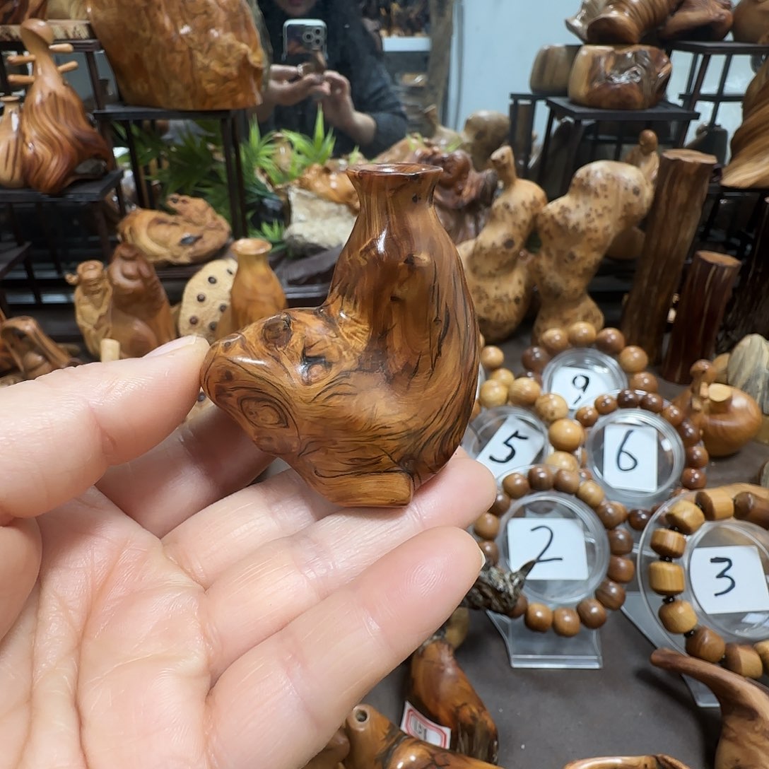 柏木（崖柏）太行崖柏陈化黑油迷你把把壶