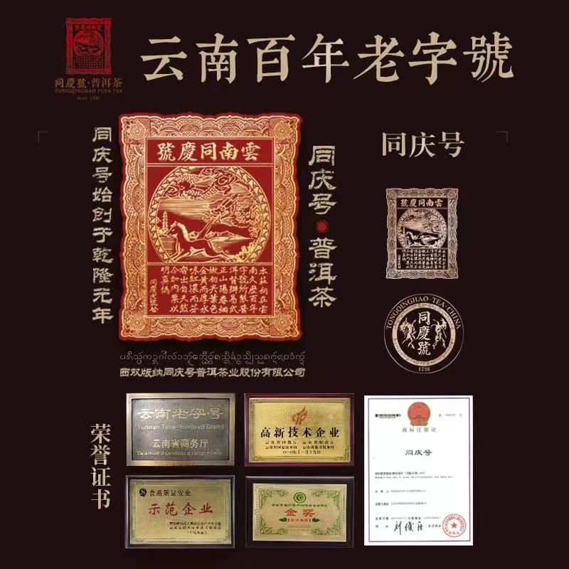 同庆号普洱茶2014年【陈香圆饼】357g古树普洱茶生茶头春头采