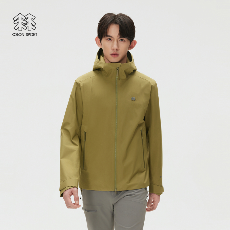 KOLON SPORT可隆冲锋衣2级透湿防风耐磨男士GTX 2L连帽防水夹克