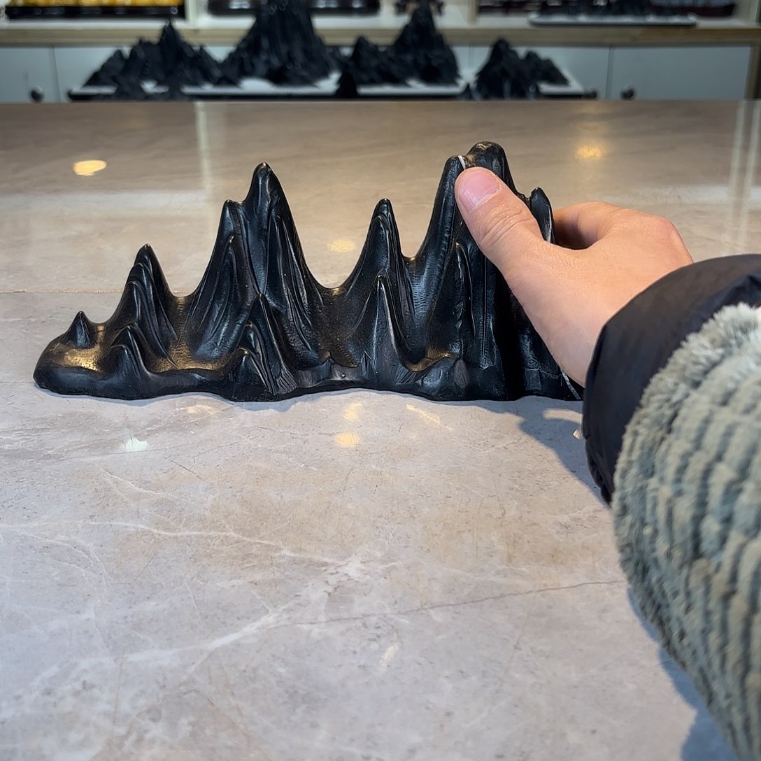 天***平陶灵璧石手工雕刻奇石摆件