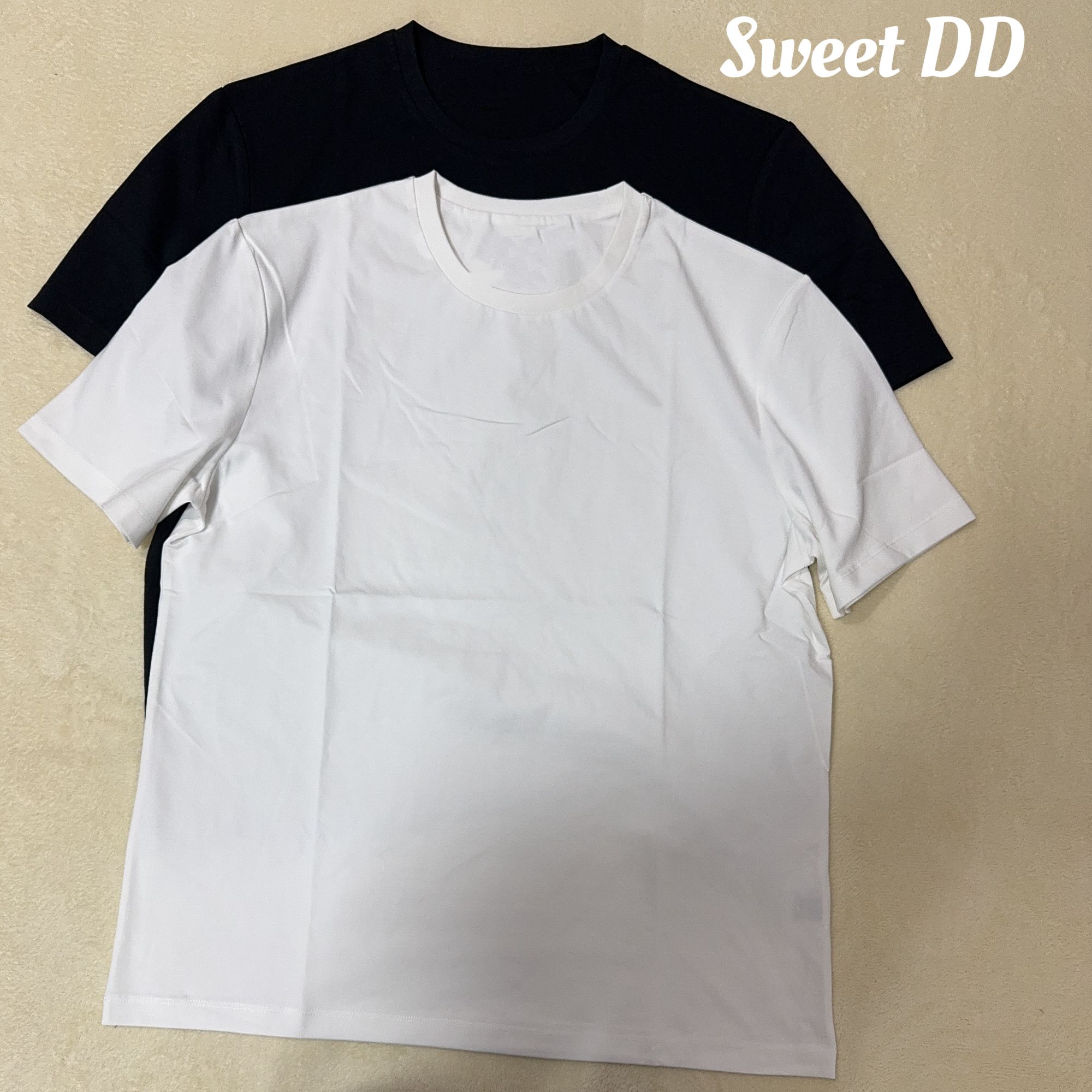 Sweet DD25新春夏男女款双色棉质圆领休闲短袖T恤