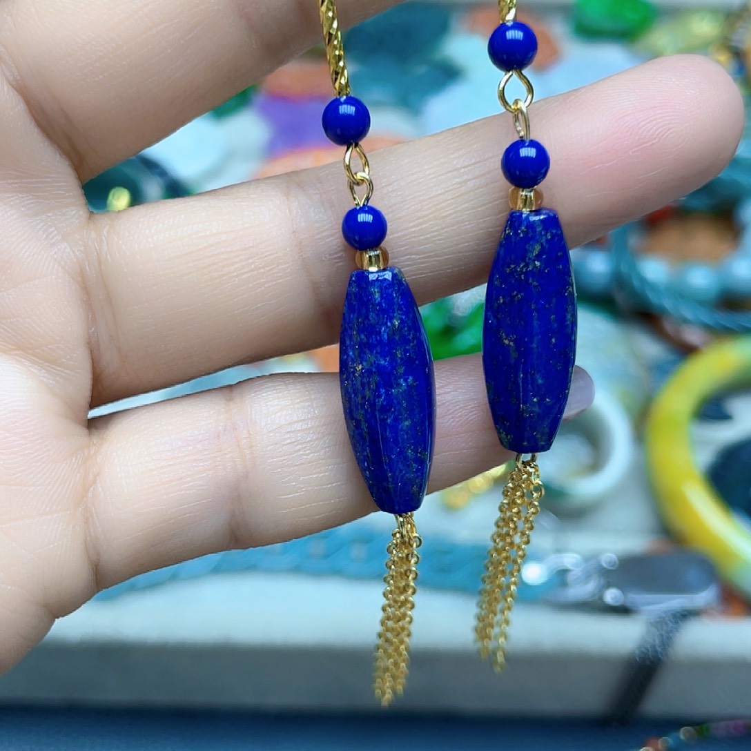 青金石合金耳饰耳环