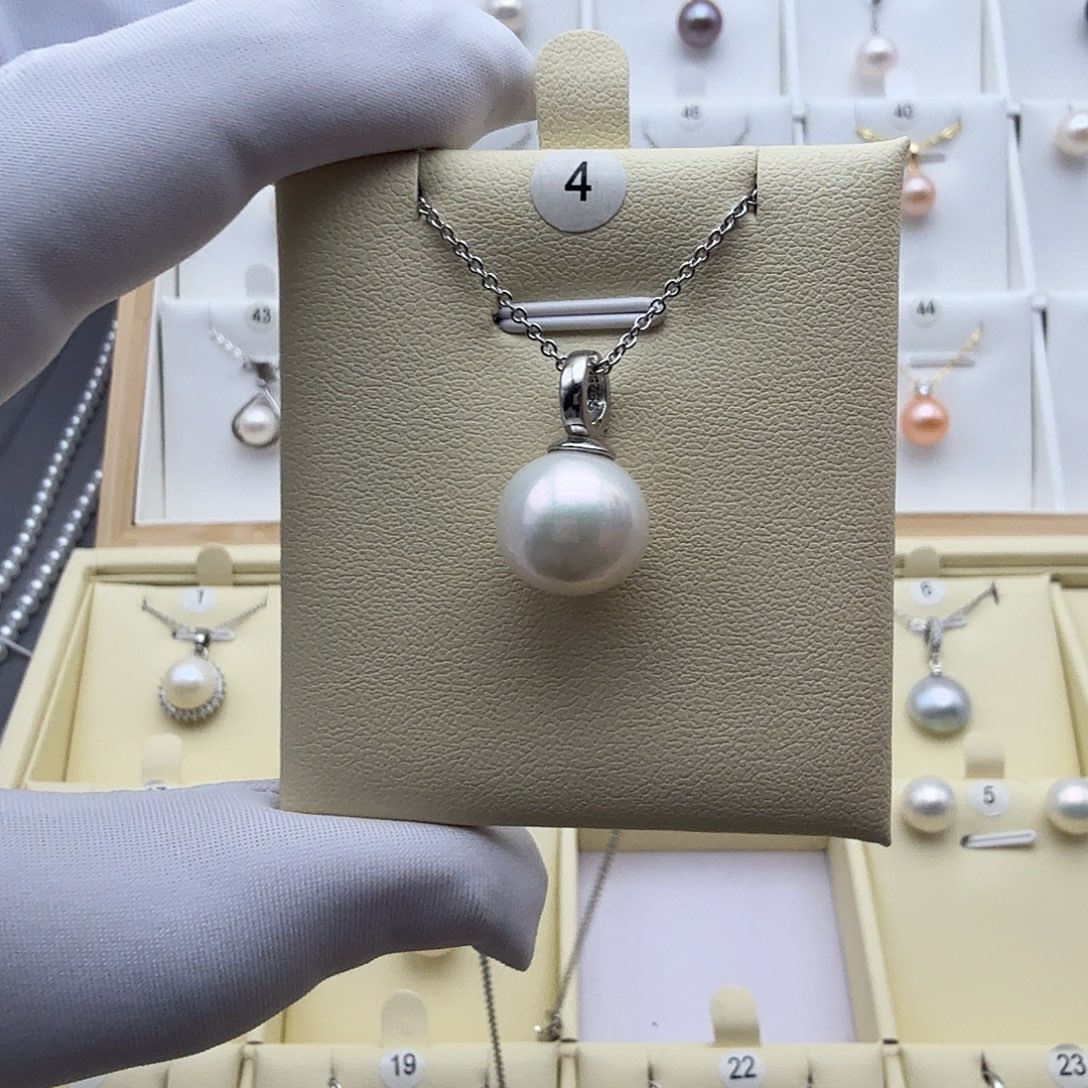 淡水珍珠银S925镶嵌颈饰