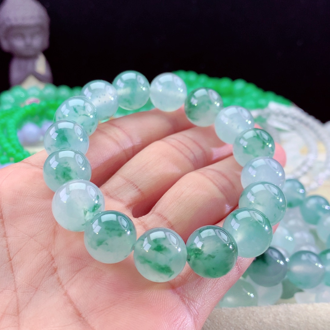 翡翠手链未镶嵌轻**扬卡12.8