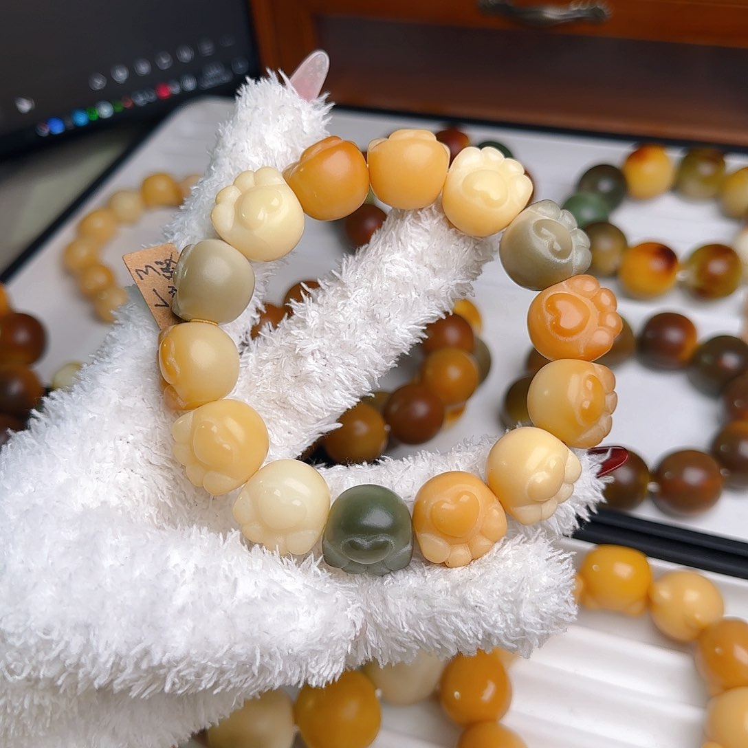 菩提根/象牙果手串卡20猫爪微微瑕