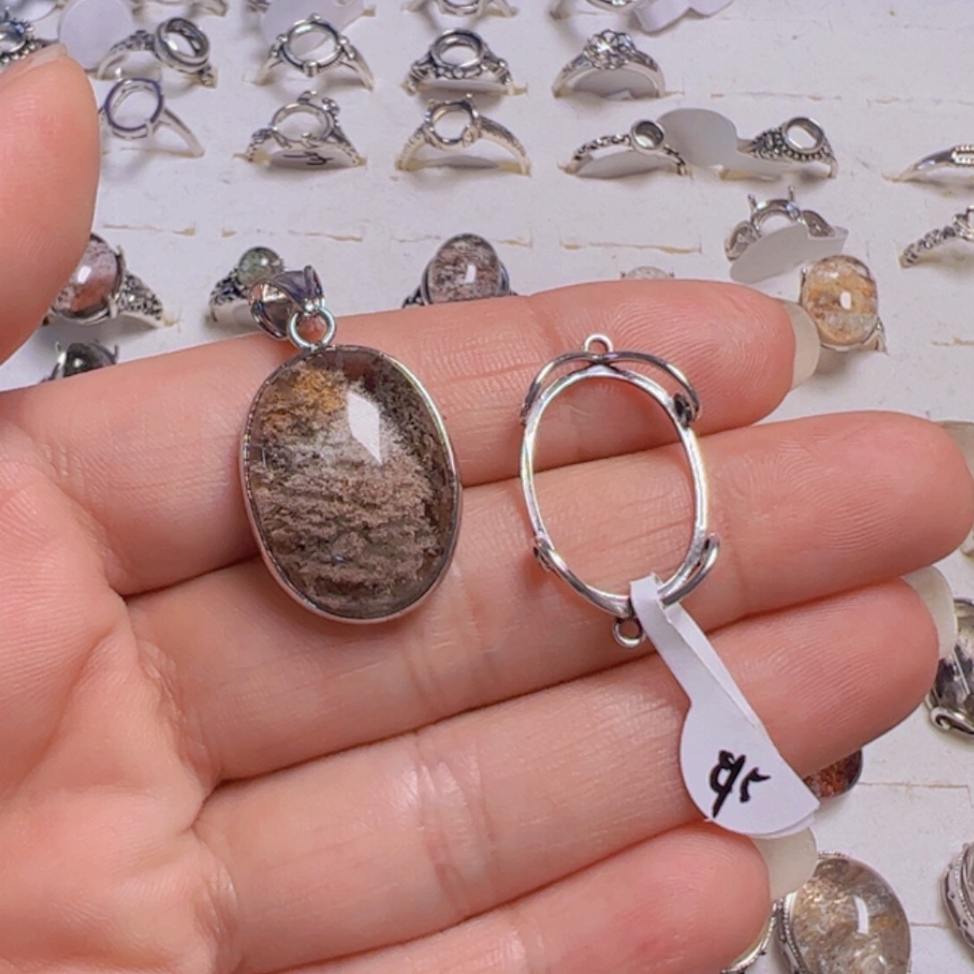 水晶手链银S800镀金镶嵌?***姐换银托不退换