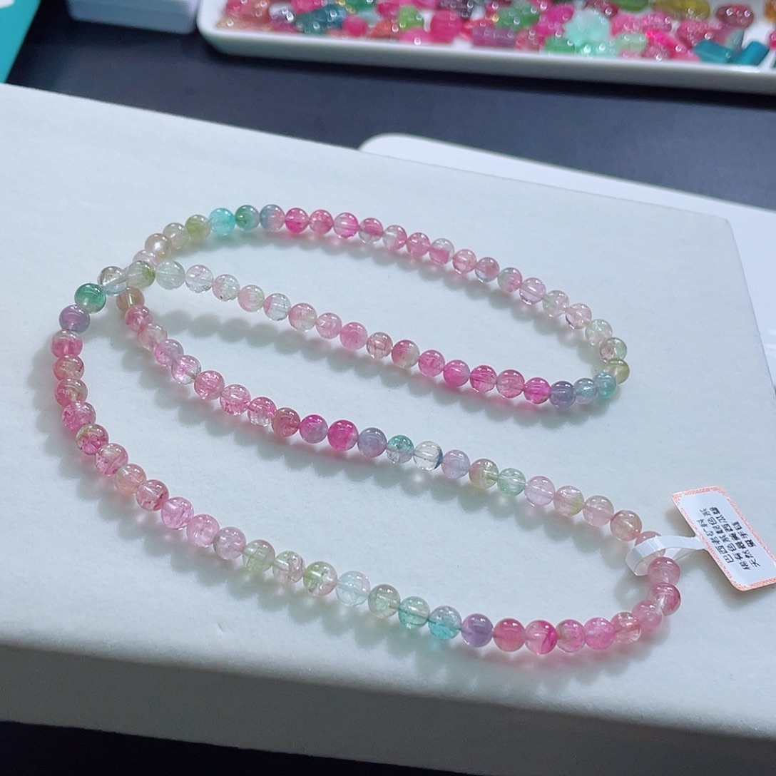 未镶嵌碧玺手链6mm左右