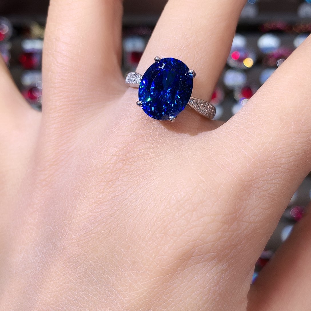 无925银海蓝色戒指