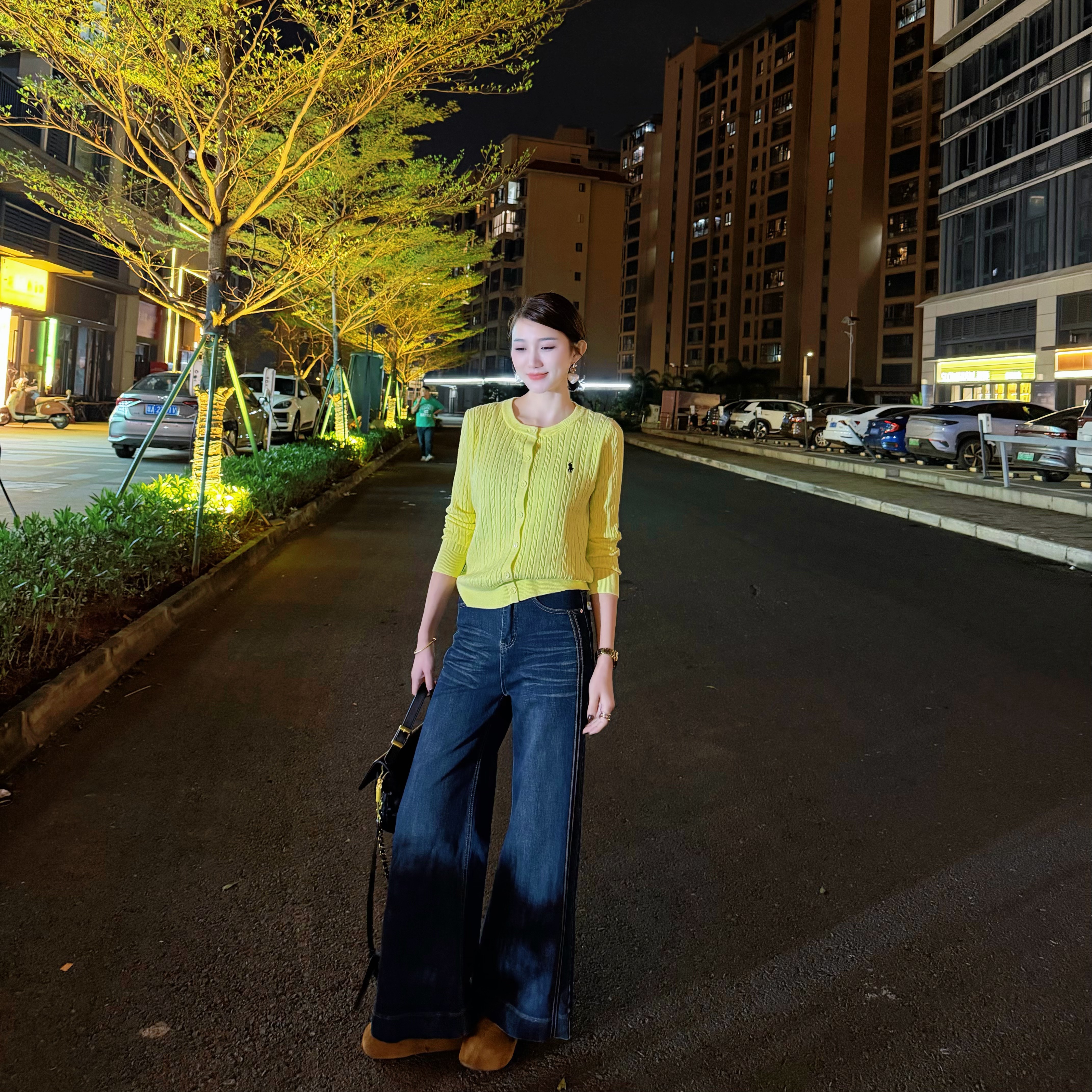 【海南珍珍】新品韩版百搭牛仔裤 55777