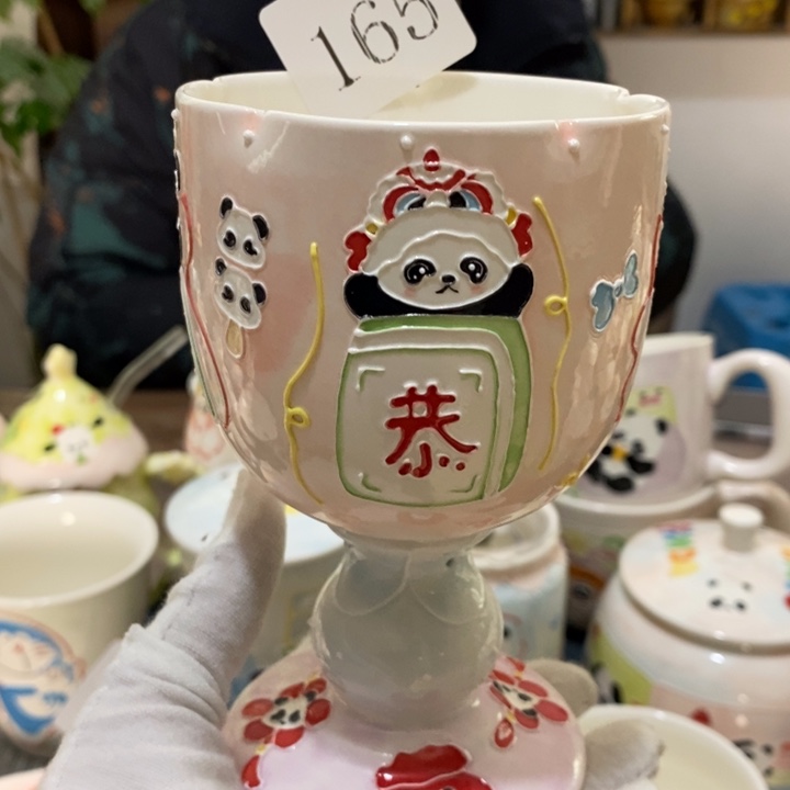 杯景德镇釉下彩手绘