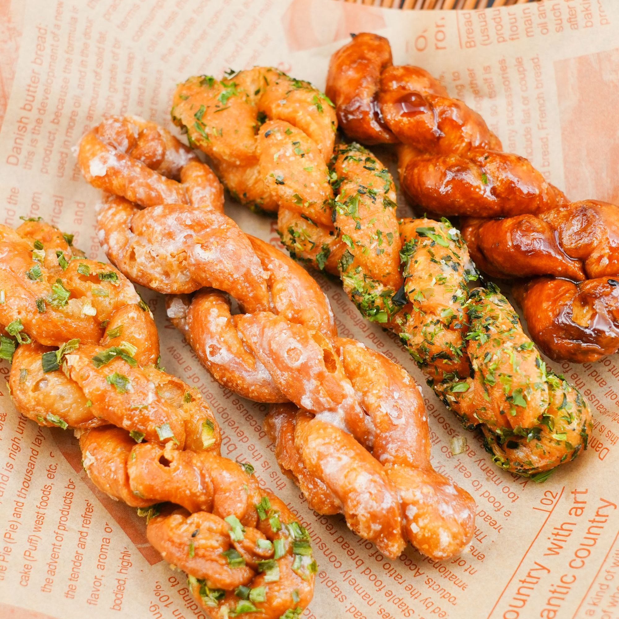 超酥脆手工麻花口味四合一混合装海苔红糖香葱白糖味休闲零食