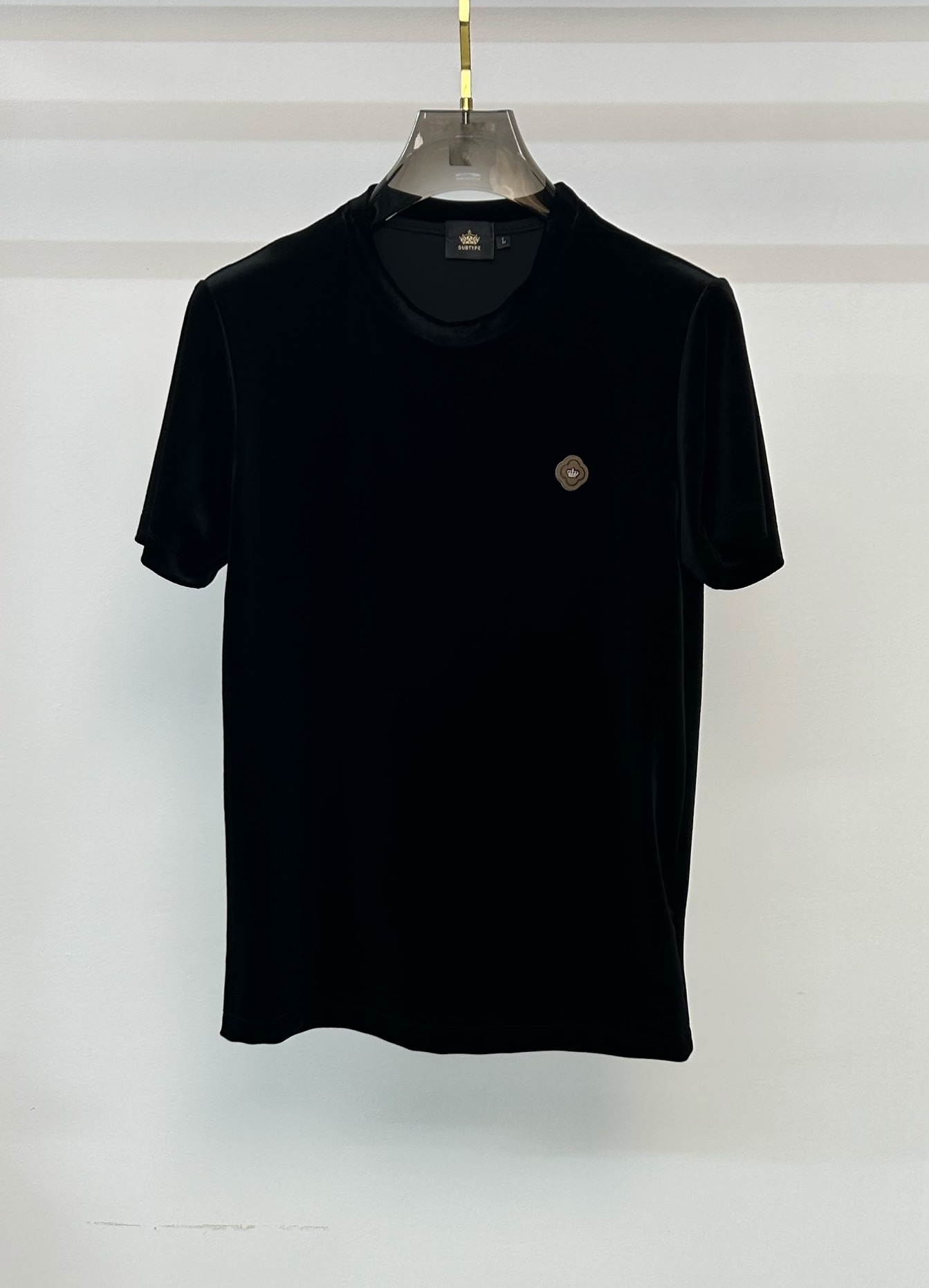 尊爵名品  男士秋冬季轻奢欧货高品质丝绒短袖  5901