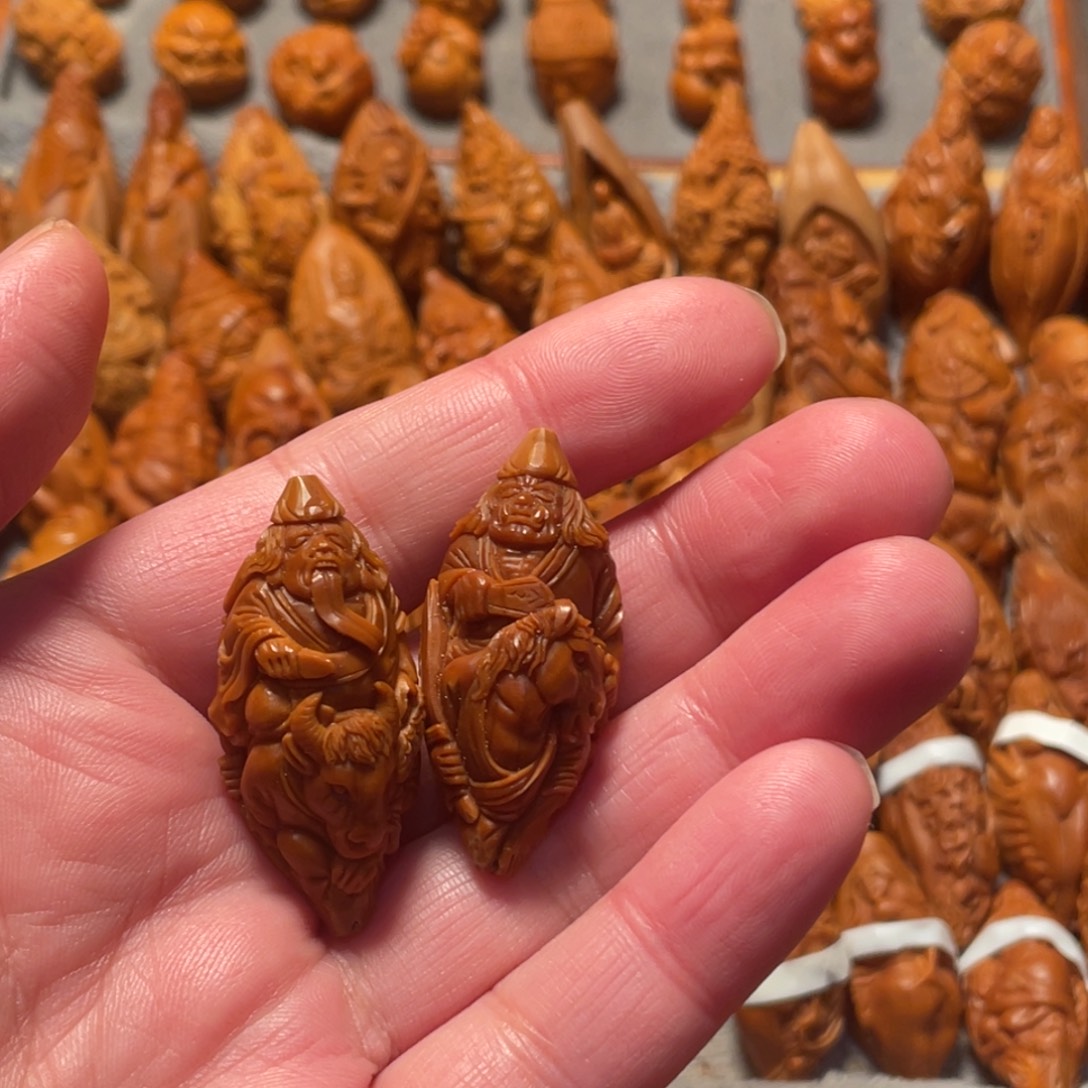 国***漆橄榄核手串/手链黑白