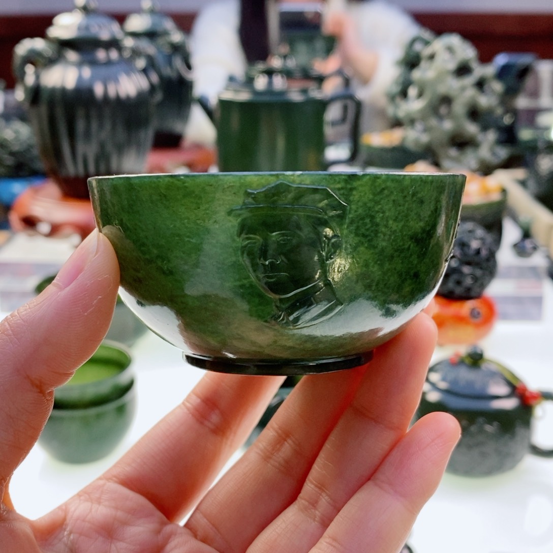 和田玉（青玉）挂件未镶嵌微瑕