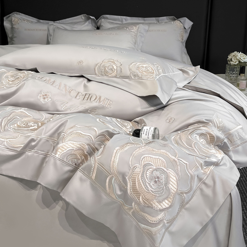 富安娜高档母婴级A类200支长绒棉四件套被套全棉纯棉轻奢风高级感