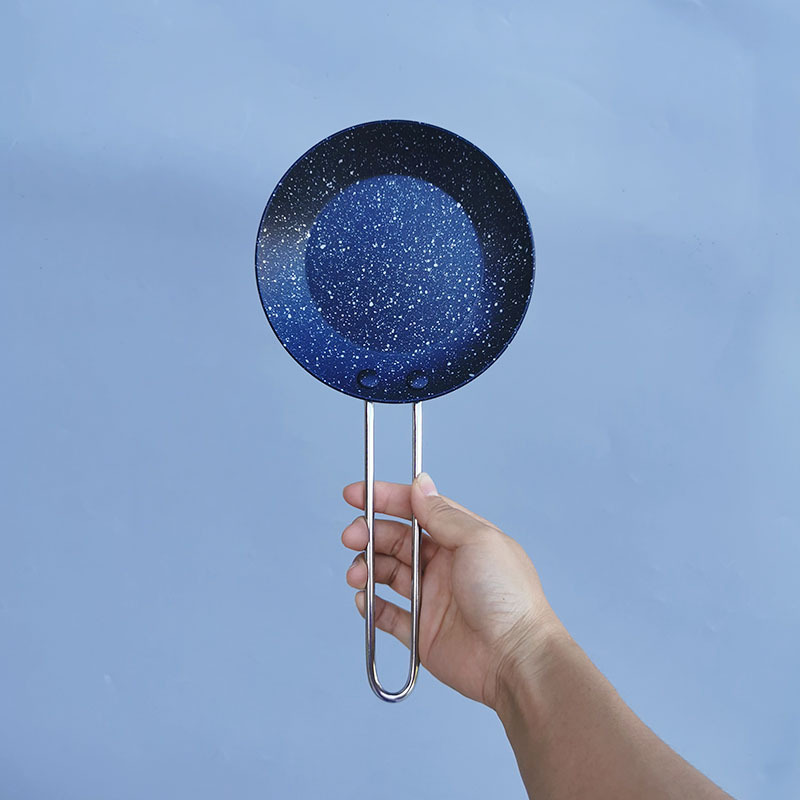 18/10不锈钢小怪兽14cm太阳蛋煎锅直径约14cm 长28cm 重220g