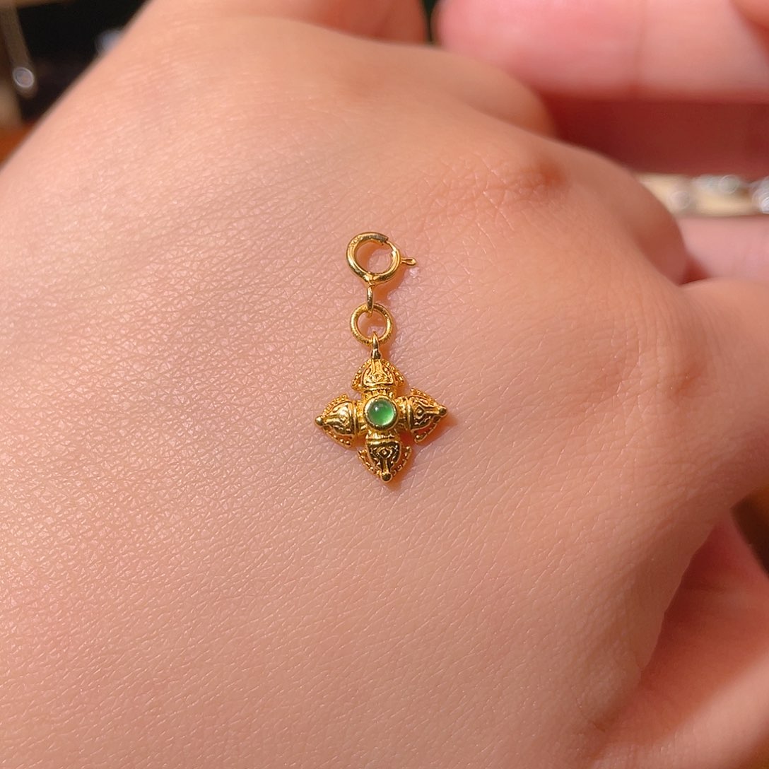 翡翠吊坠(不含链)银S925镶嵌