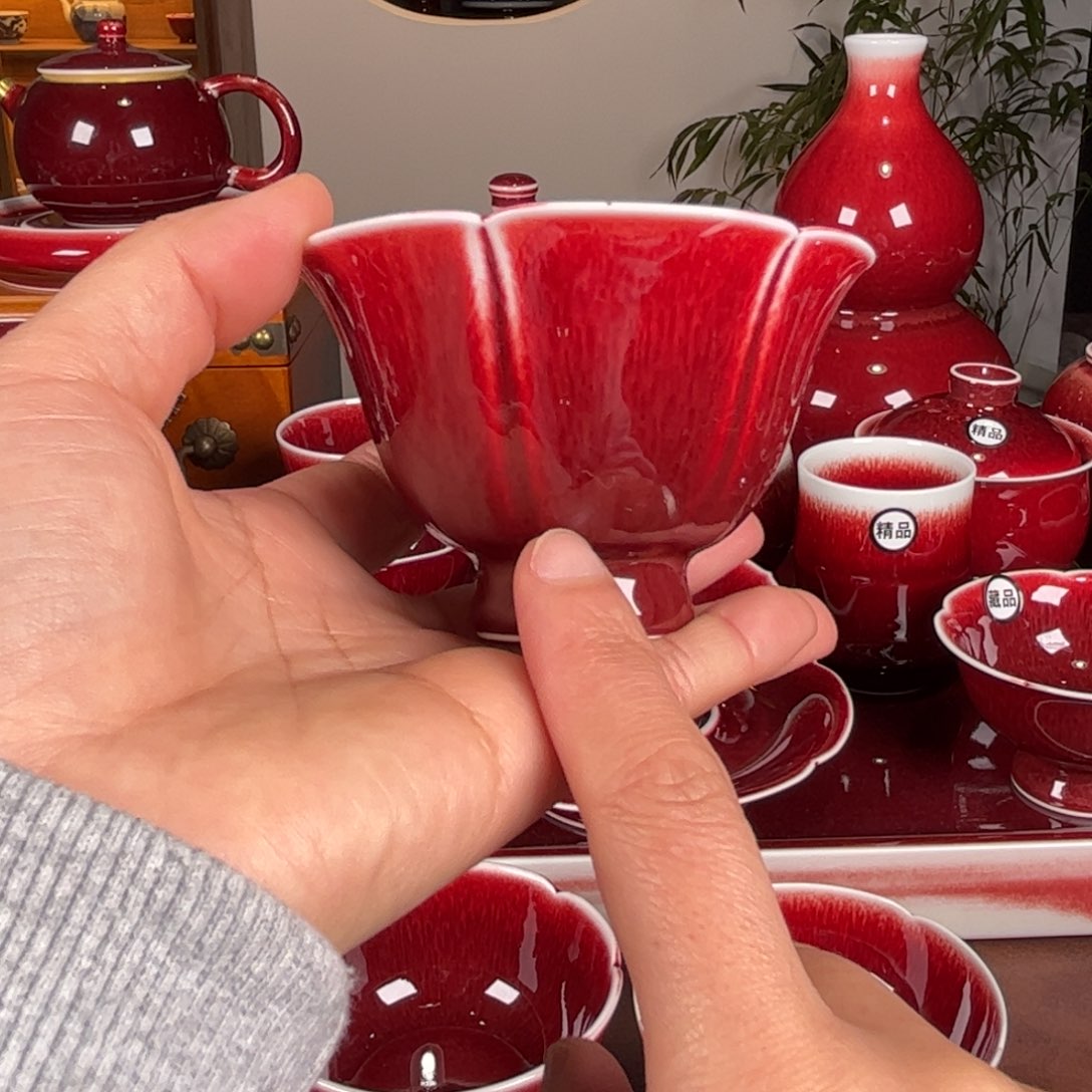 杯景德镇高温原矿杯花瓣