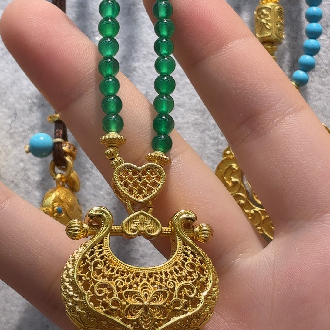 铜合金9688强保色发 1 个壹笔壹吊坠