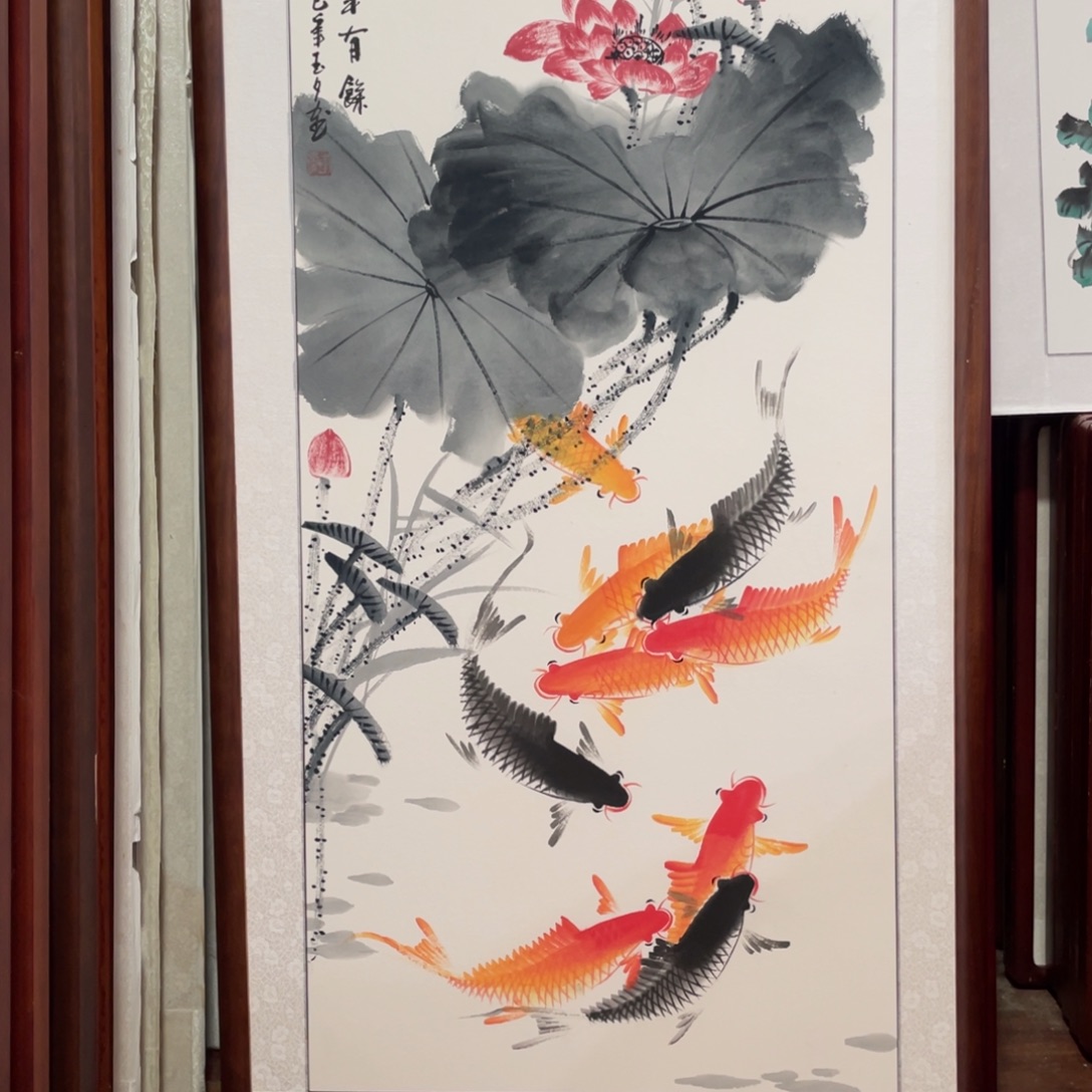 国画带框尺寸63*123厘米