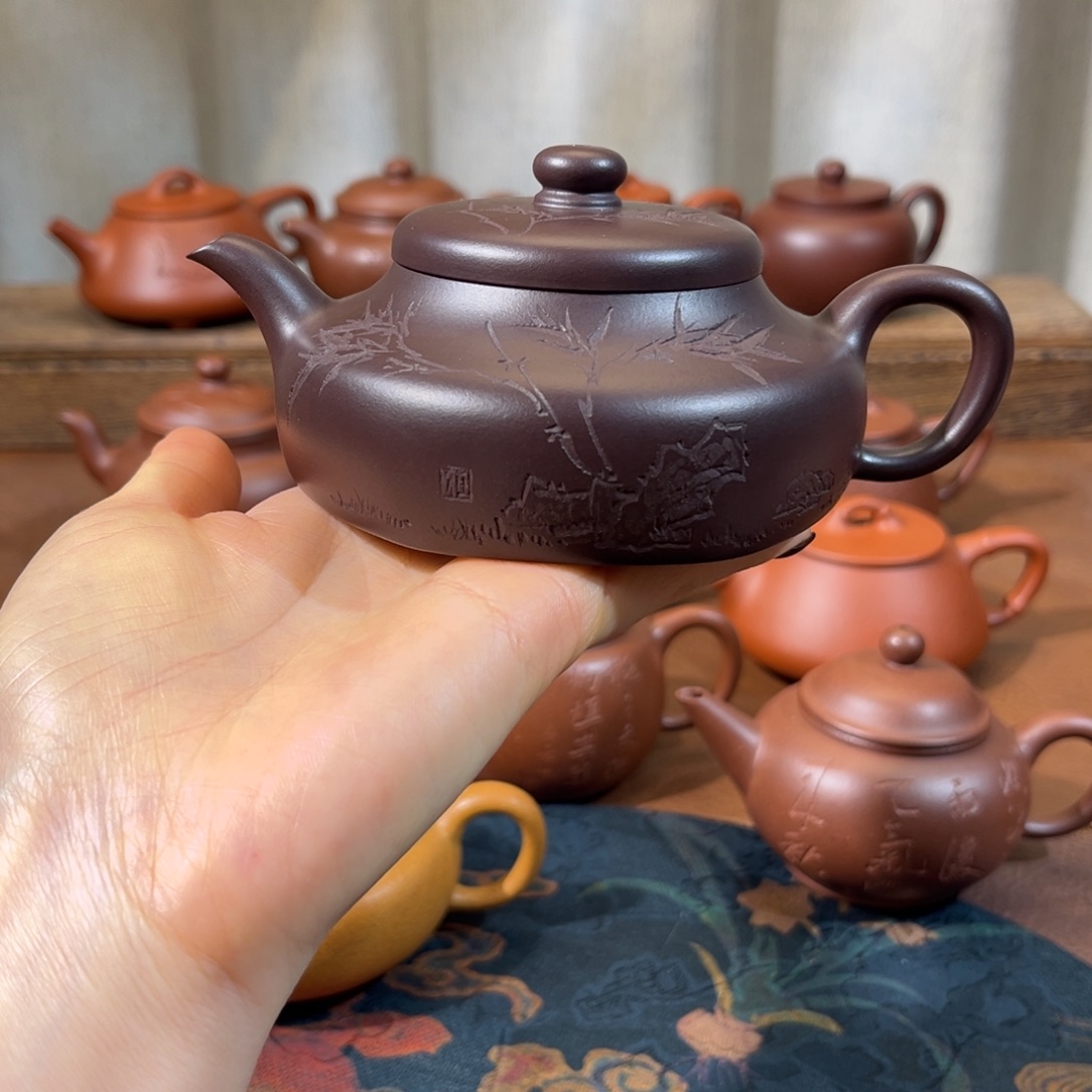 茶壶紫砂菱方180cc