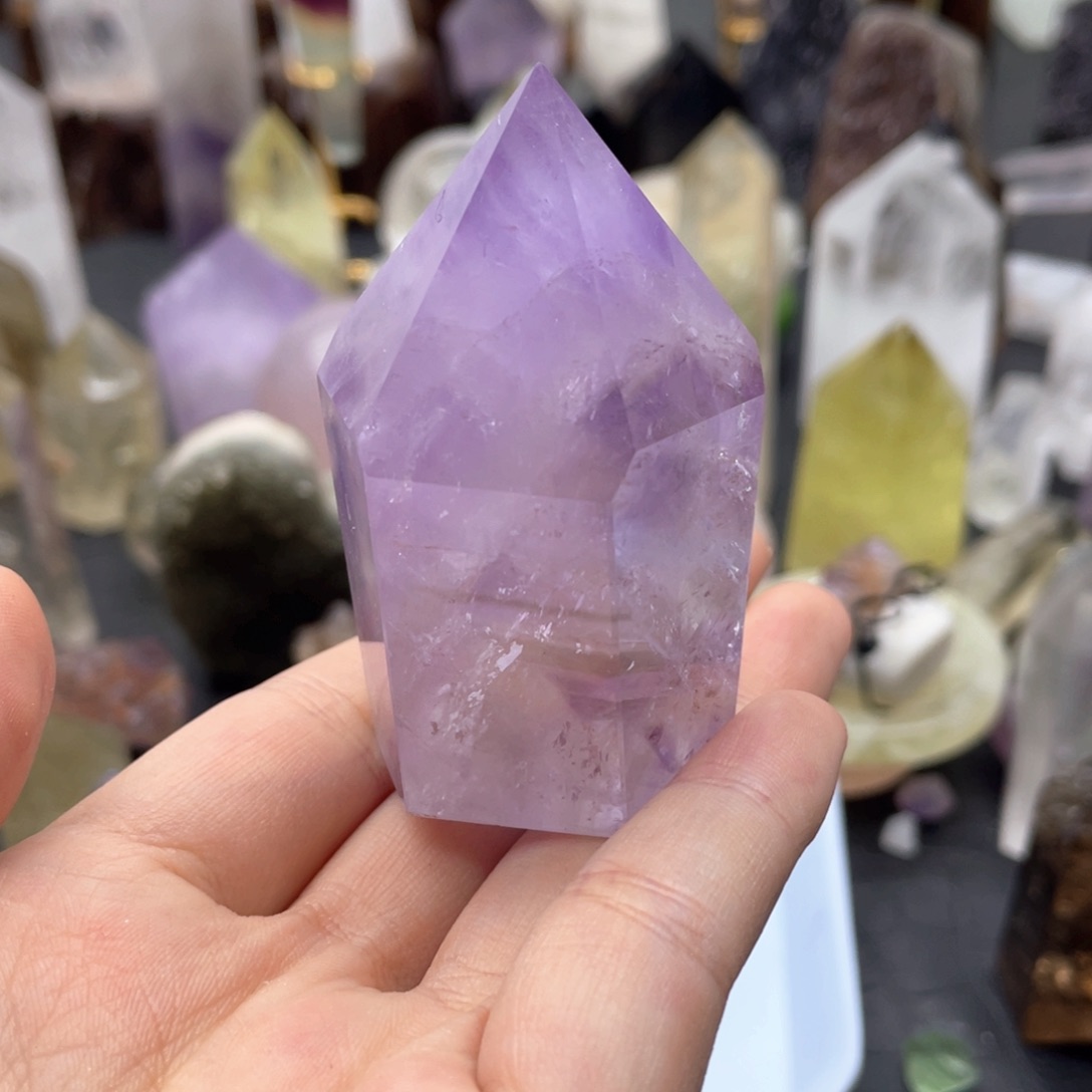 15未镶嵌水晶紫水晶柱