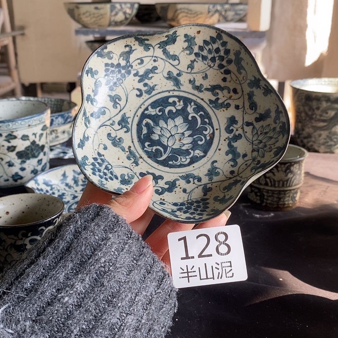 陶手工手绘青花高温陶瓷