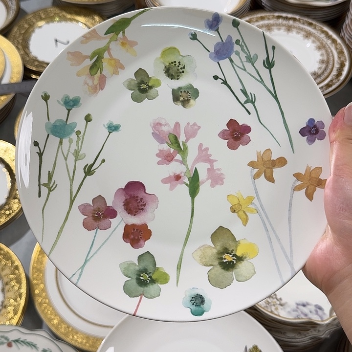 9英寸小花浅盘两个