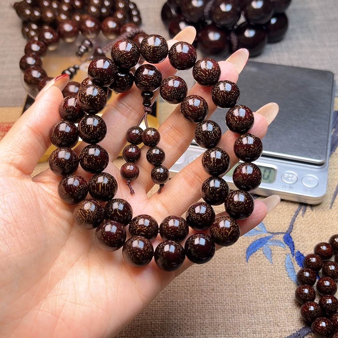 檀香紫檀（小叶紫檀）1.2双圈爆满