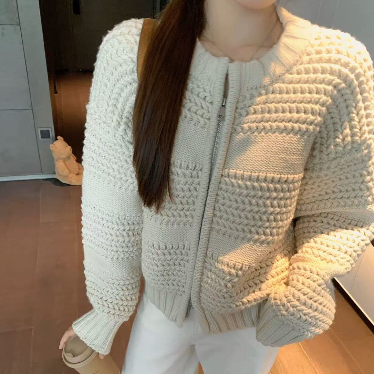 桃子自制 10010 显瘦百搭针织上衣