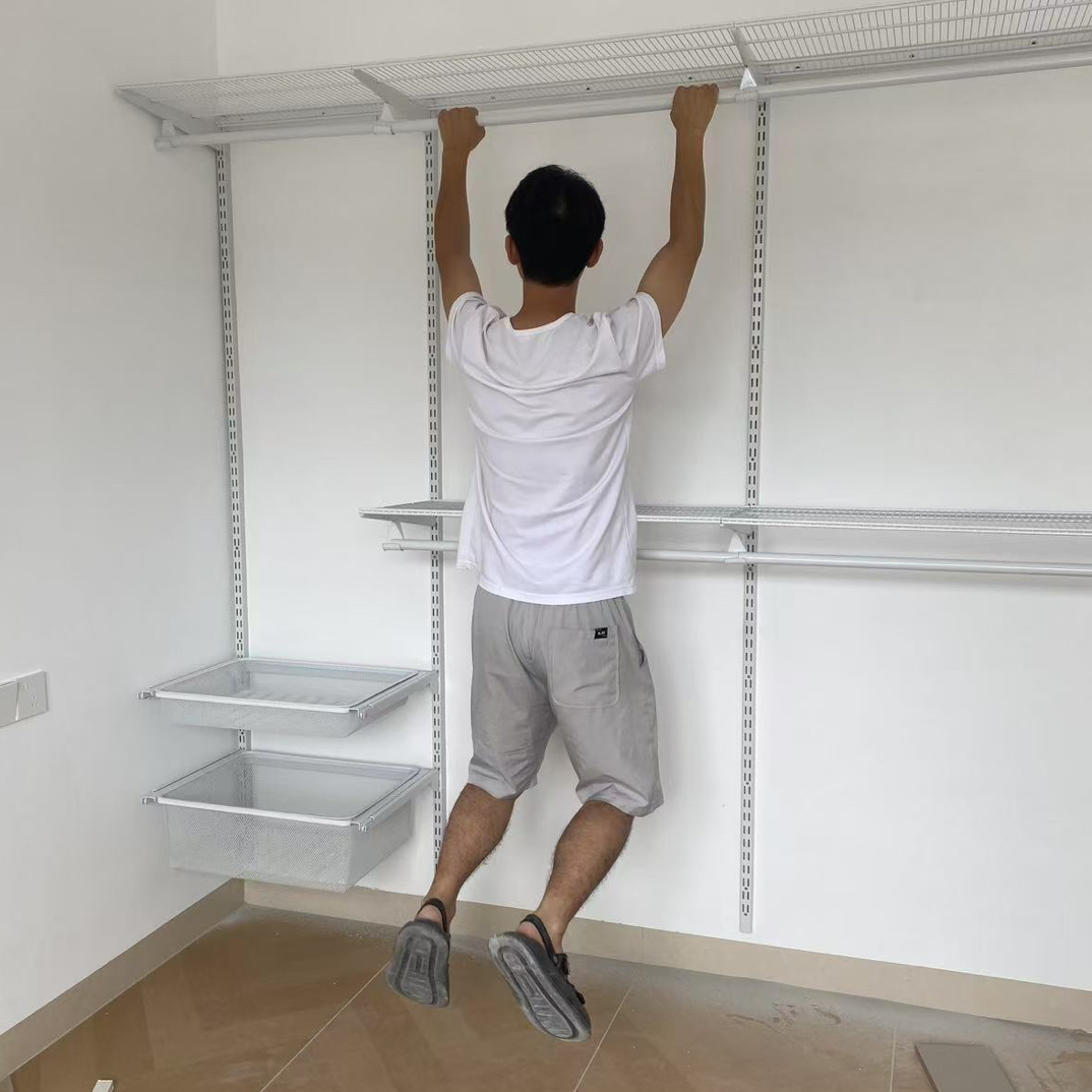 雅诗耐壁挂式金属衣柜加厚款可移动环保耐用洞洞板