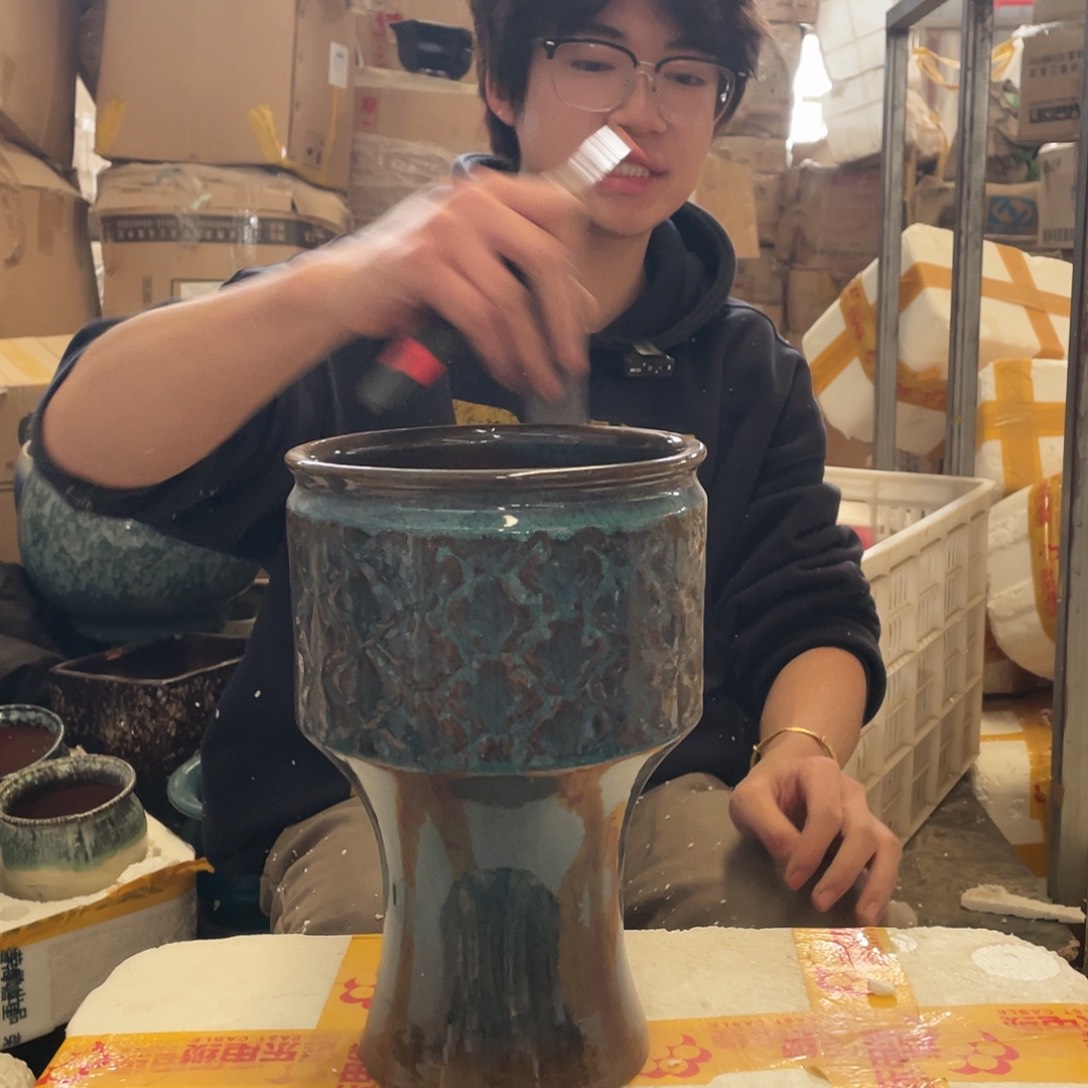 红陶宜兴紫砂花盆