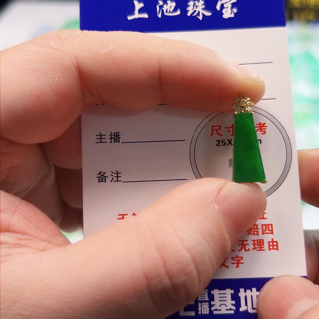 翡翠颈饰18K金镶嵌唯*诺翡翠