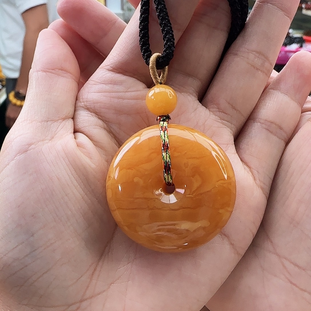 琥珀颈饰未镶嵌吊坠