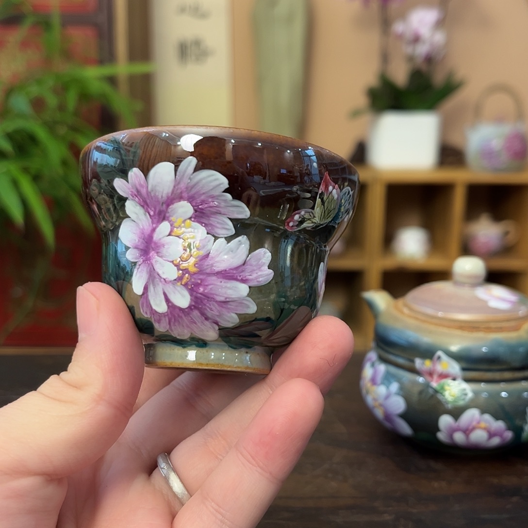 柴烧手工手绘陶瓷