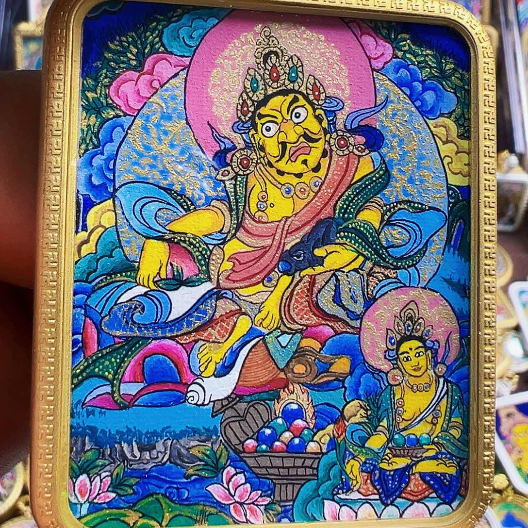 吊坠牛十三纯手绘唐卡