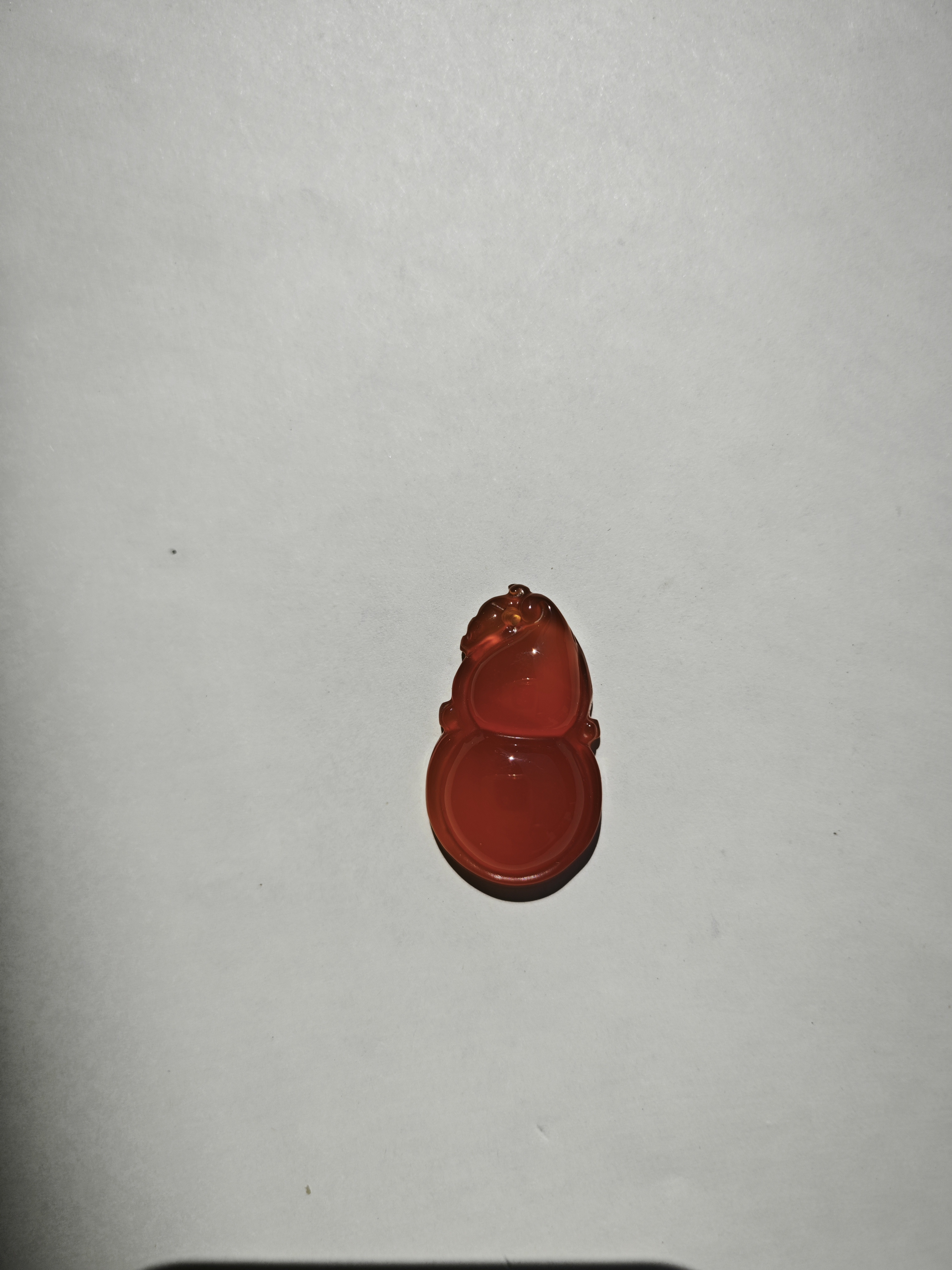 满色满肉南红色葫芦吊坠挂件男女一叶暴富手工