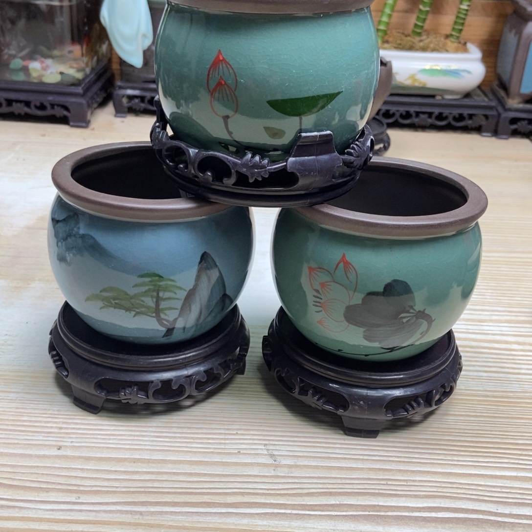 瓷片陶瓷花盆陶瓷艺术