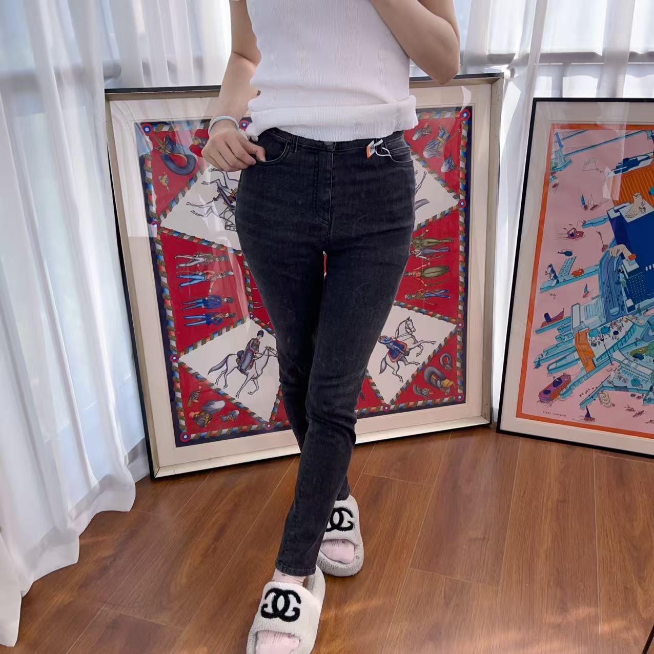 95新 Chanel/香奈儿 麦殿/黑色印花logo36/250522LJHMM09