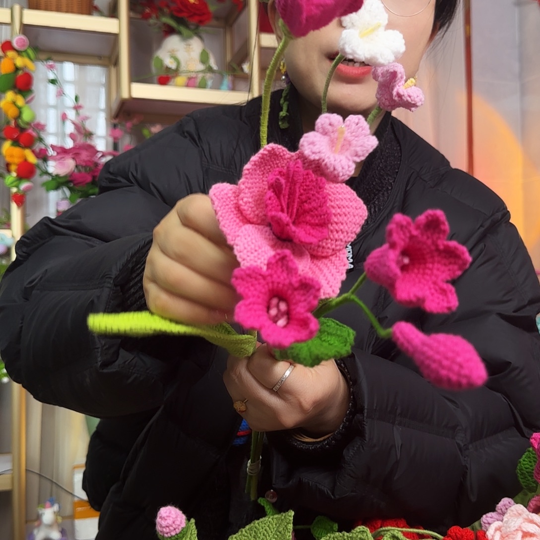 手工钩织设计花束