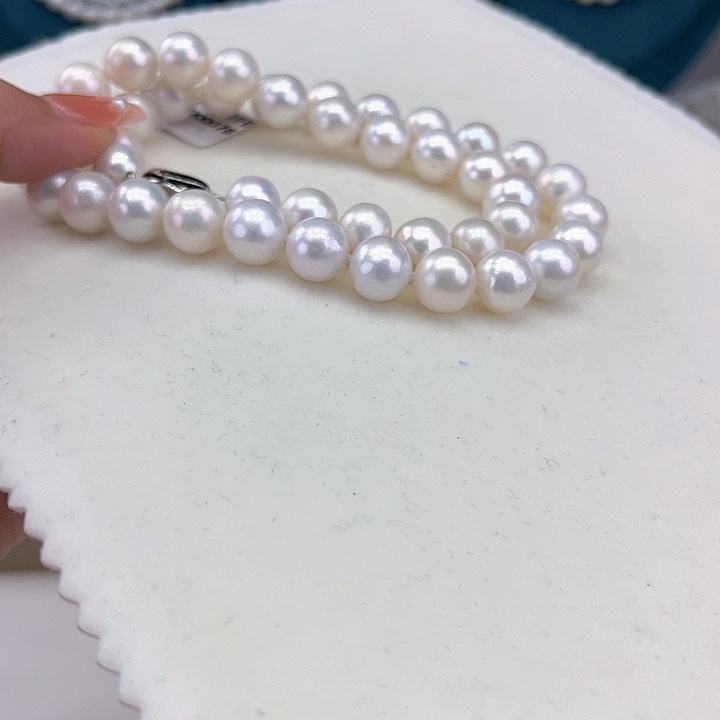 淡水珍珠颈饰银S925镶嵌10➕极光炫彩高品