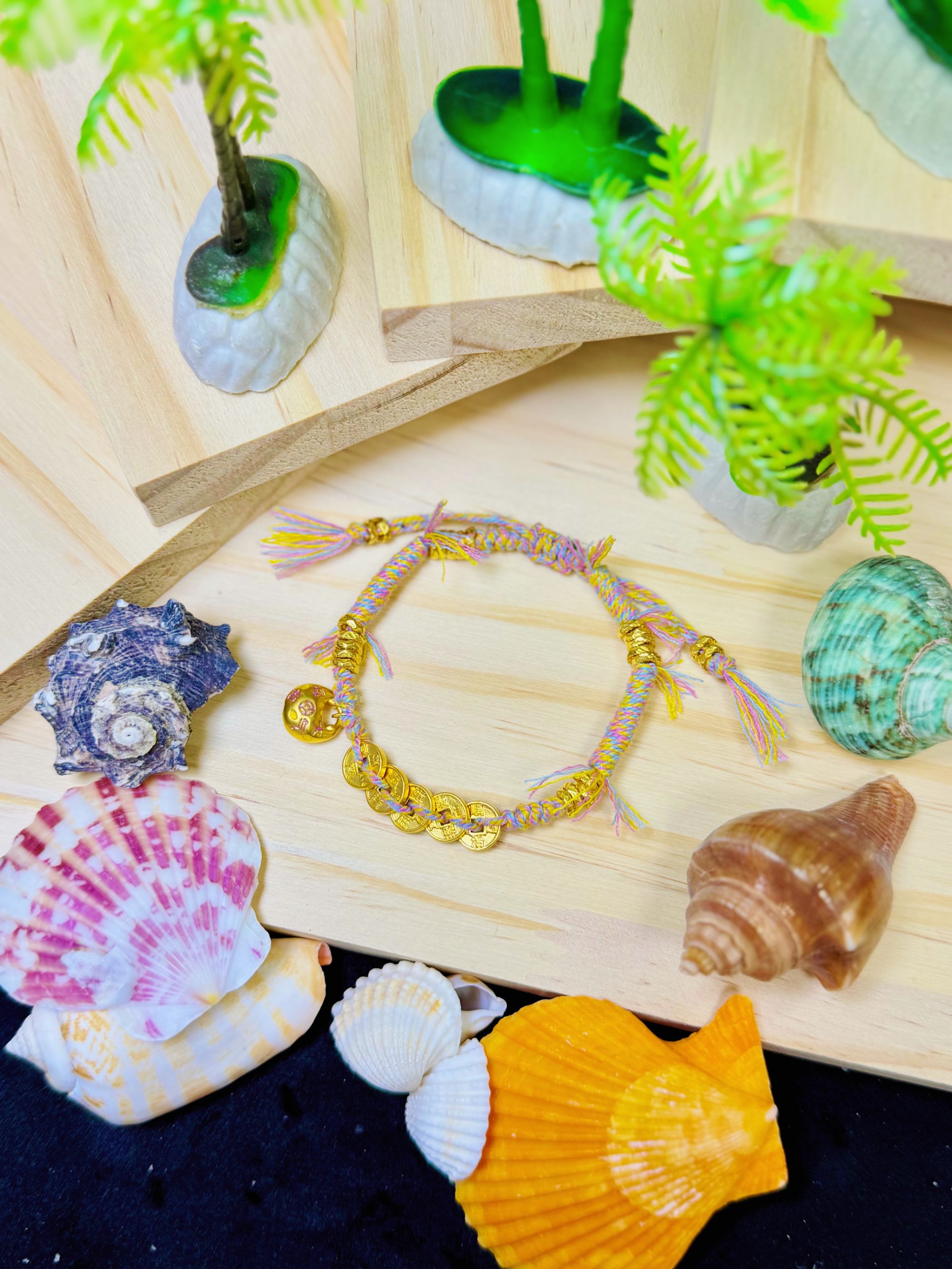 足金999彩绳五帝币