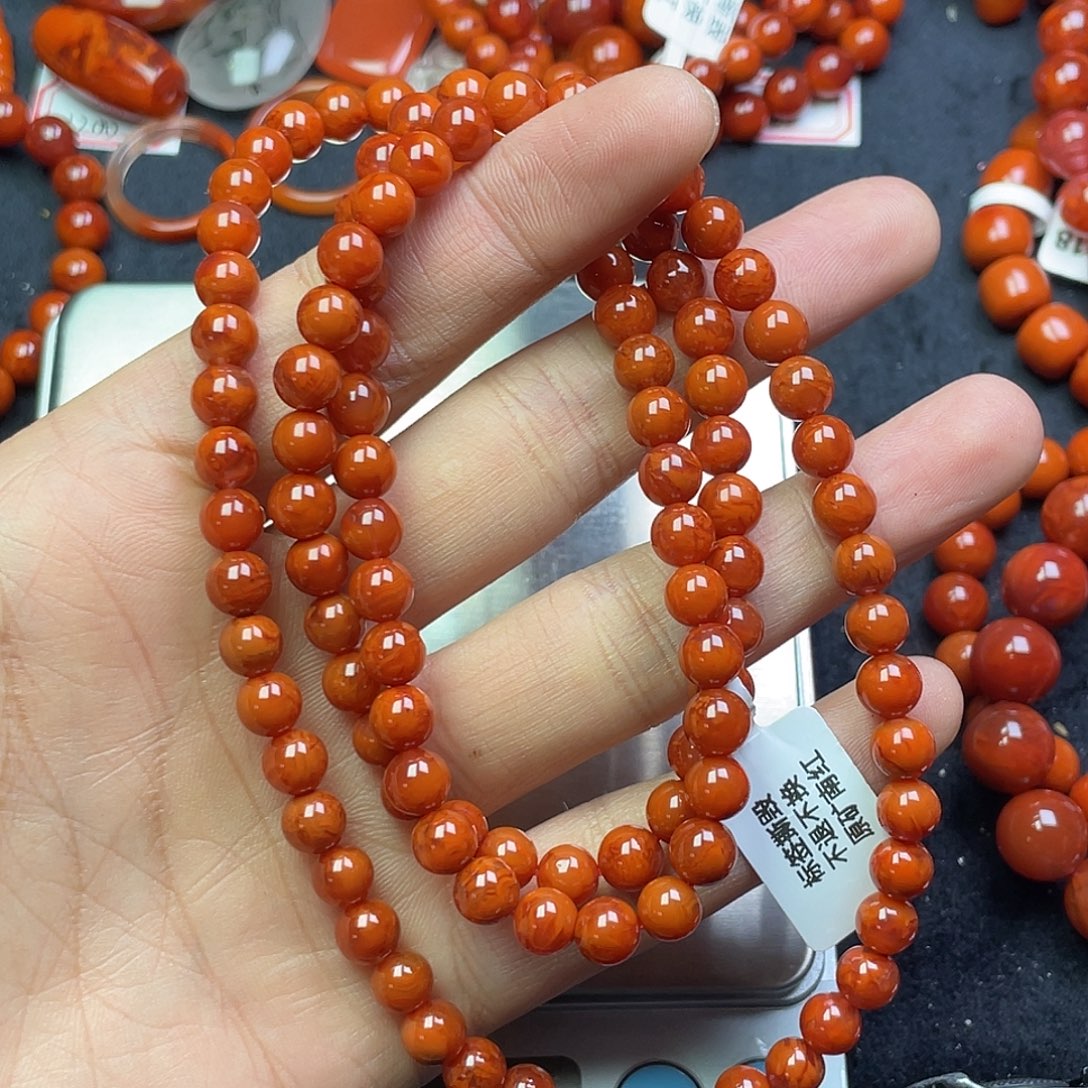 南红玛瑙未镶嵌项链原矿南红项链