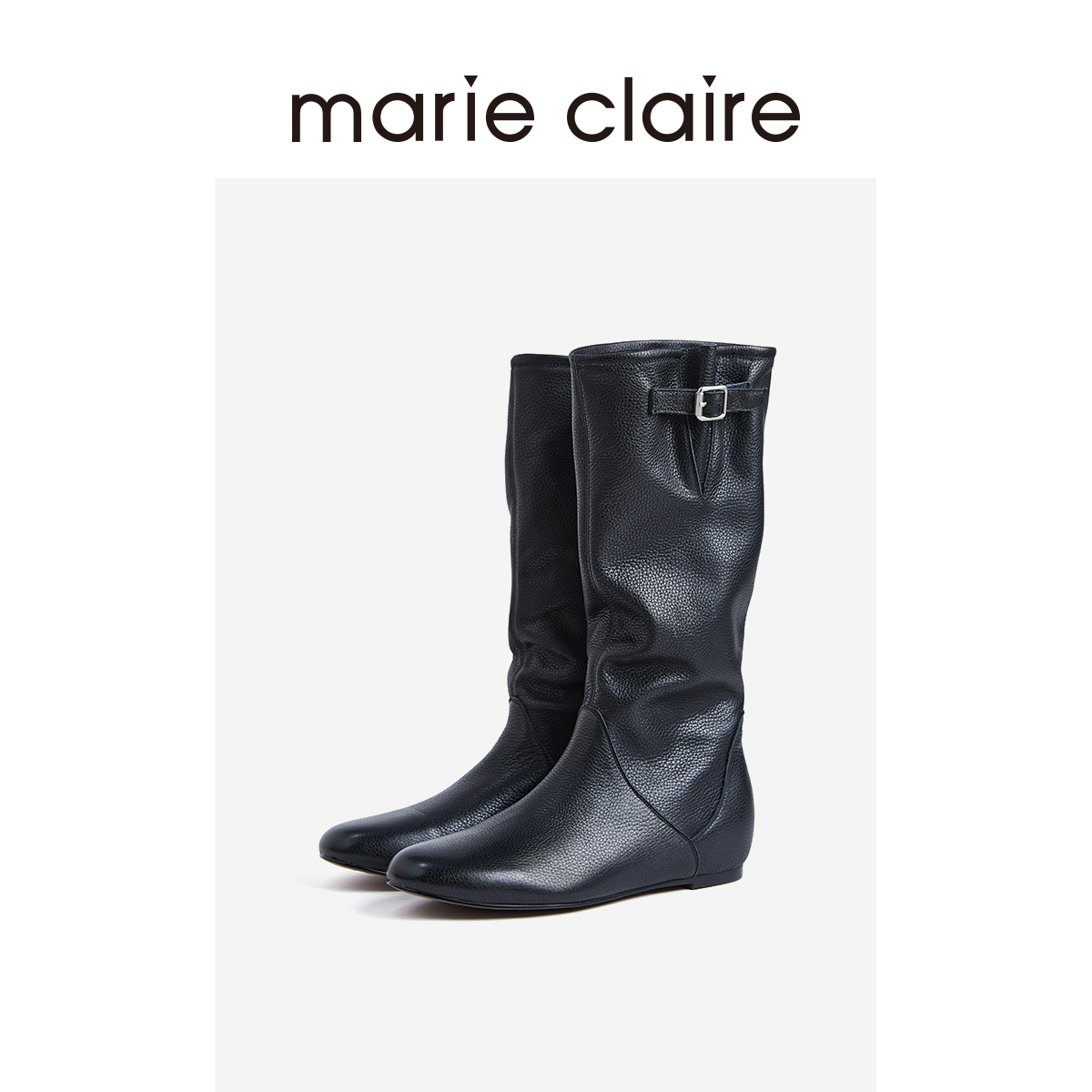 MC女鞋软帮马靴2025年冬季新款内增高长筒靴女marieclaire女鞋