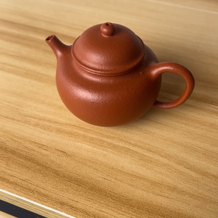 紫砂茶壶微瑕朱泥掇只 130cc