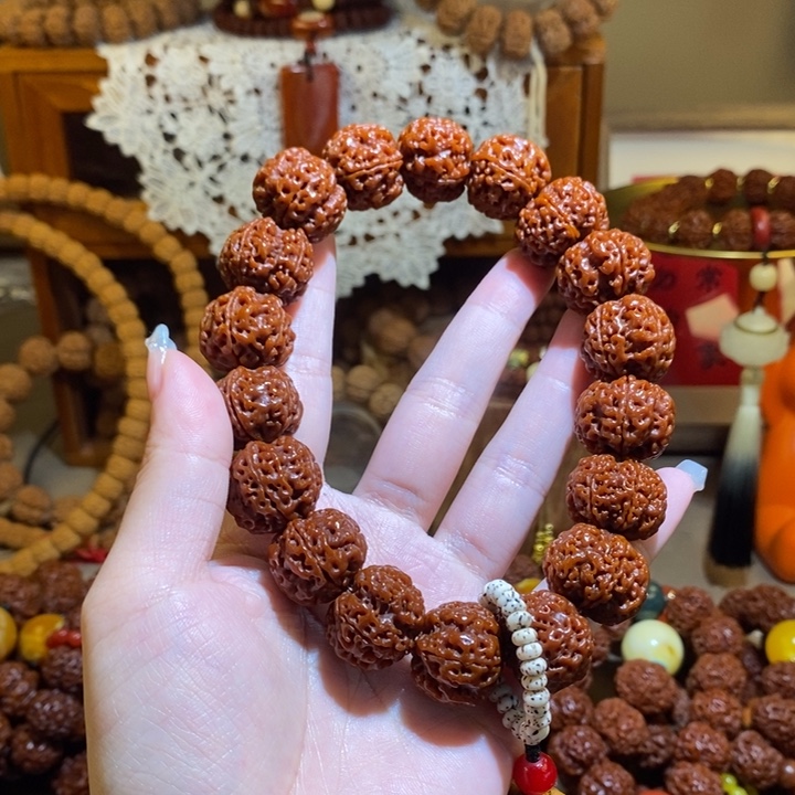 金刚菩提手串195玉华满肉18颗手持度小母