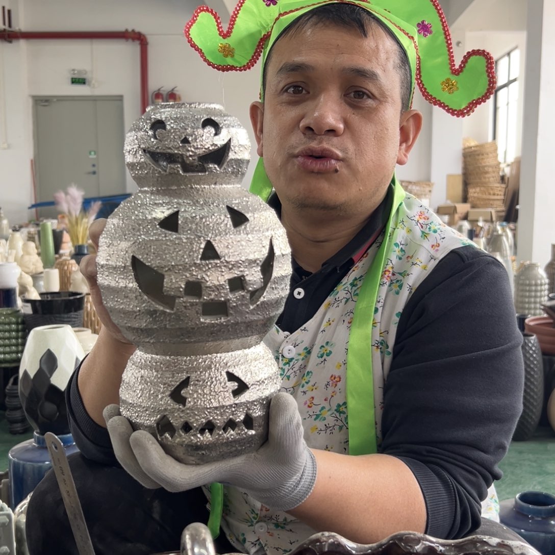 摆件119 号高中低温陶瓷工艺瓶（部分微瑕）